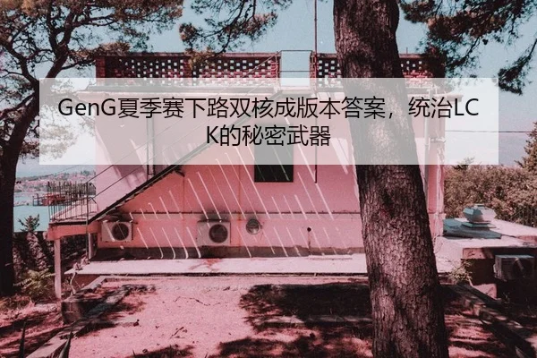 GenG夏季赛下路双核成版本答案，统治LCK的秘密武器